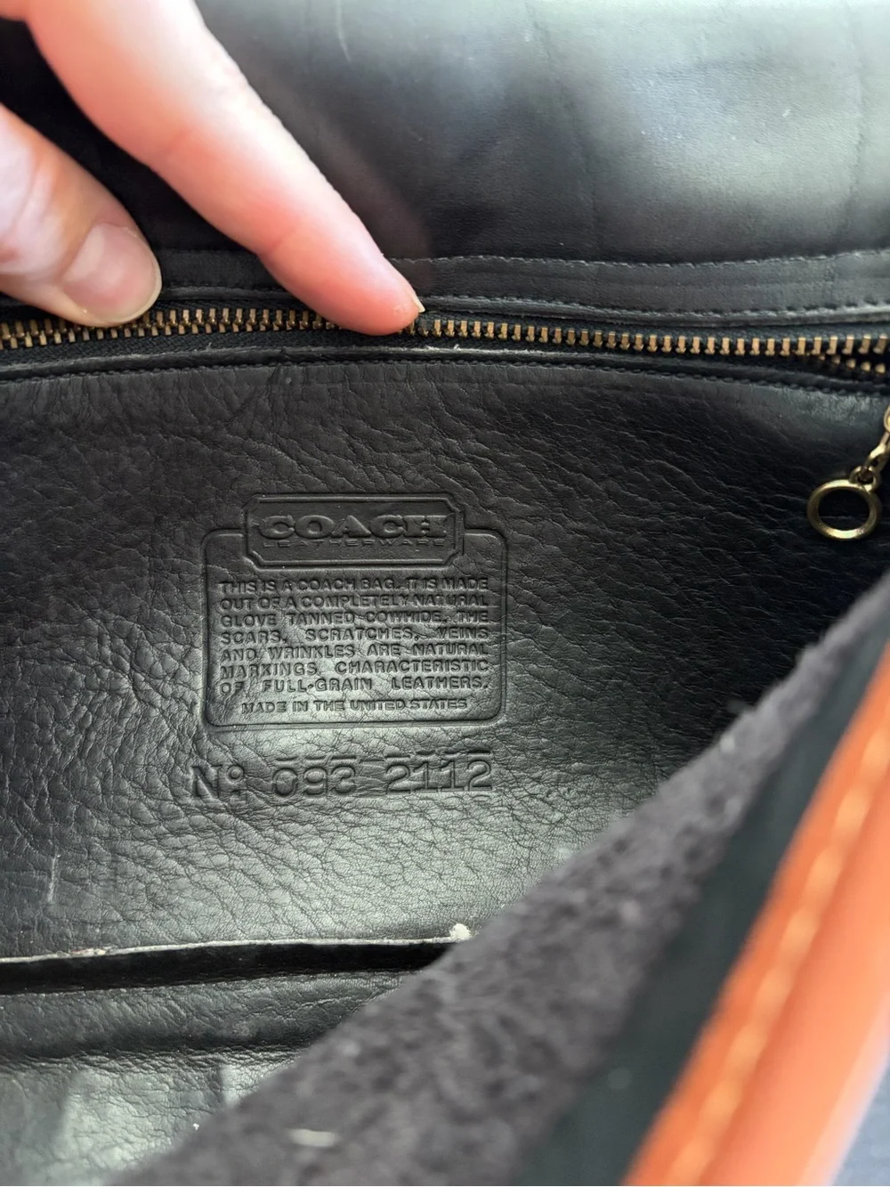 Coach Spectator Black Leather Interior Crossbody with Brown Trim